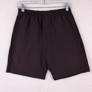Olivers Apparel All Over Shorts Men's Small 7.5" Burgundy Nylon Performance